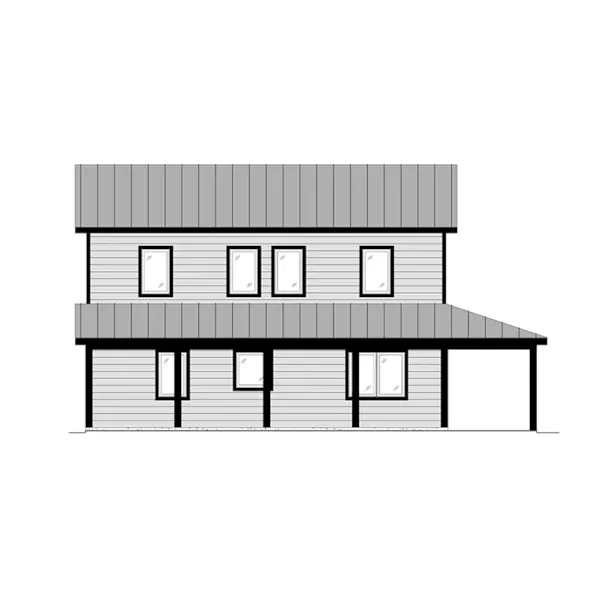 Mountain House Plan Left Elevation - 177D-0007 | House Plans and More