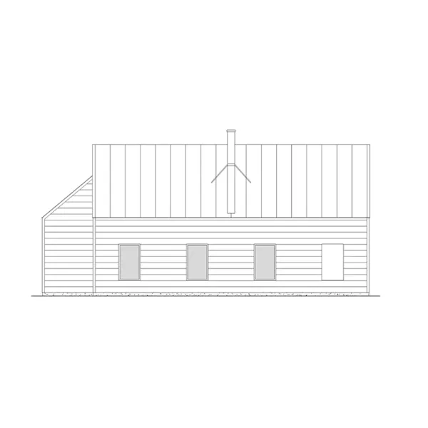 Cabin & Cottage House Plan Left Elevation - 177D-0008 | House Plans and More