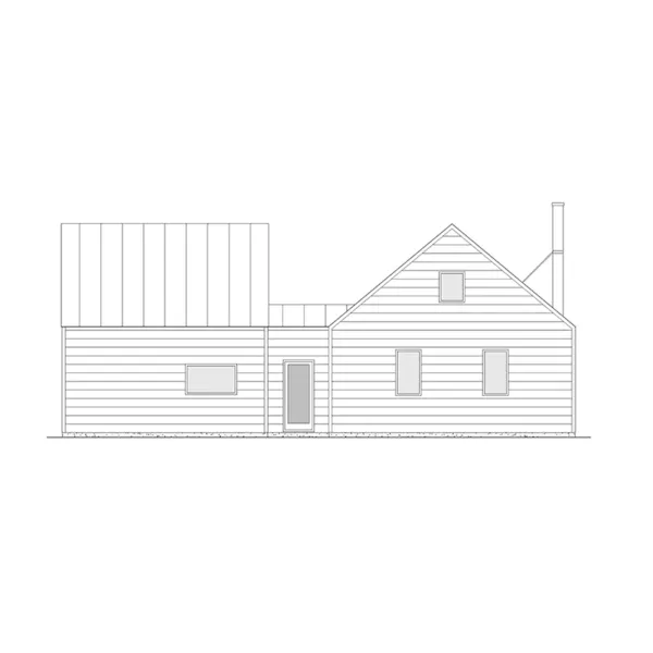 Cabin & Cottage House Plan Rear Elevation - 177D-0008 | House Plans and More