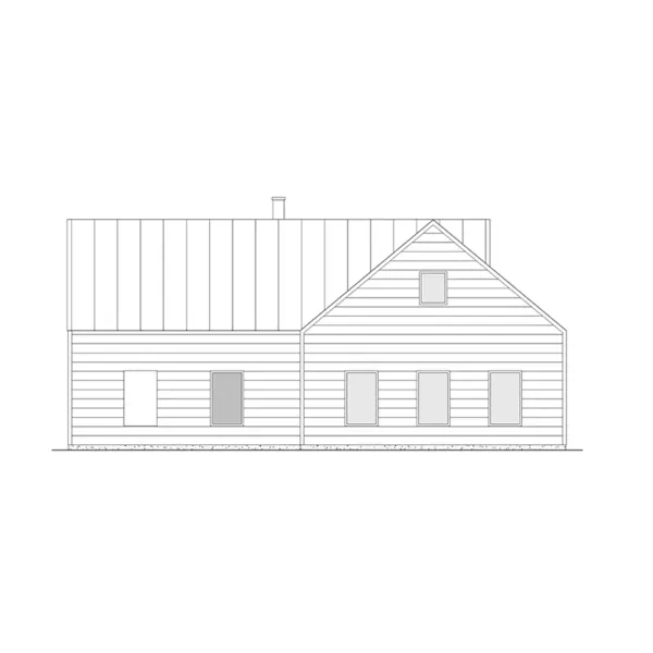 Cabin & Cottage House Plan Right Elevation - 177D-0008 | House Plans and More