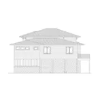 Beach & Coastal House Plan Left Elevation - 177D-0009 | House Plans and More