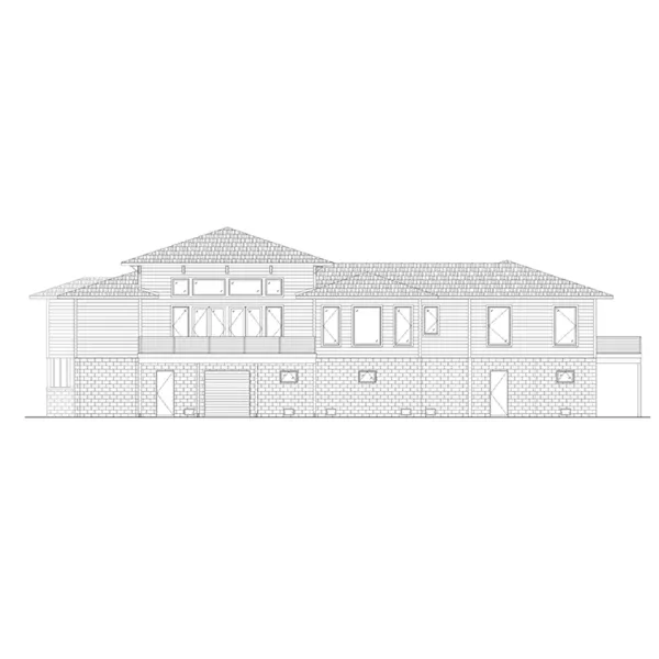 Beach & Coastal House Plan Rear Elevation - 177D-0009 | House Plans and More