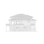 Beach & Coastal House Plan Right Elevation - 177D-0009 | House Plans and More