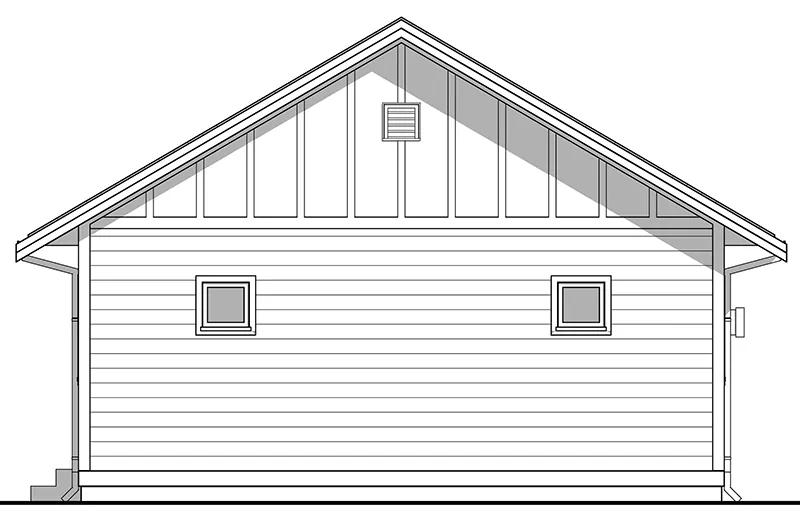 Ranch House Plan Rear Elevation - Orchid Bay Vacation Home 180D-0001 | House Plans and More