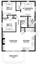 Contemporary House Plan First Floor - 180D-0005 | House Plans and More