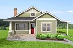 Ranch House Plan Front of Home - Perrin Craftsman Cottage 180D-0005 | House Plans and More