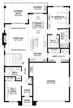 Cabin & Cottage House Plan First Floor - Rankin Ranch Home 180D-0006 | House Plans and More