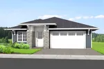 Ranch House Plan Front of House 180D-0006