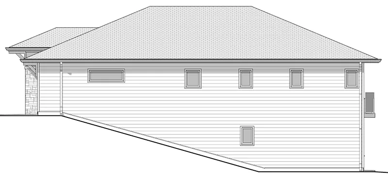 Cabin & Cottage House Plan Side Elevation - Rankin Ranch Home 180D-0006 | House Plans and More