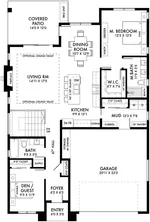 Arts & Crafts House Plan First Floor - 180D-0007 | House Plans and More