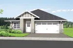 Prairie House Plan Front of House 180D-0007