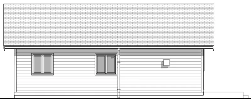 Ranch House Plan Left Elevation - Twin Rivers Vacation Cottage 180D-0010 | House Plans and More