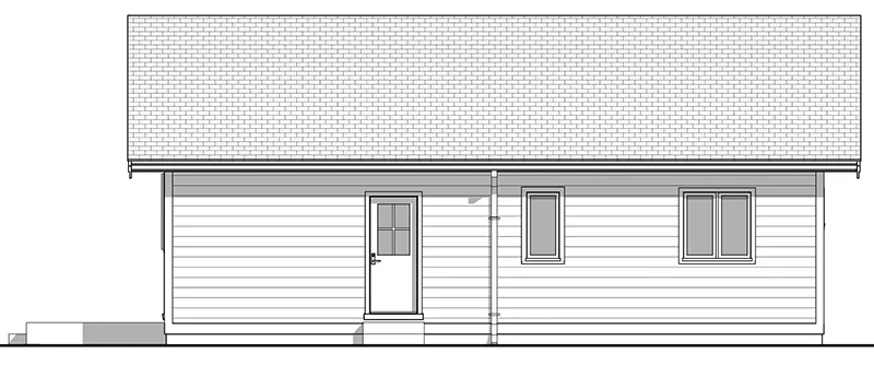 Ranch House Plan Right Elevation - Twin Rivers Vacation Cottage 180D-0010 | House Plans and More