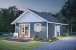 Lake House Plan Front Night Photo - Weeks Bay Vacation Cottage 180D-0011 | House Plans and More