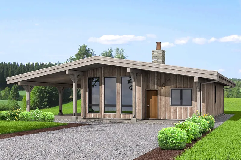 Lake House Plan Front of Home - Shelter Bay Rustic Cottage 180D-0013 | House Plans and More