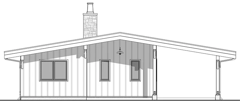 Lake House Plan Rear Elevation - Shelter Bay Rustic Cottage 180D-0013 | House Plans and More