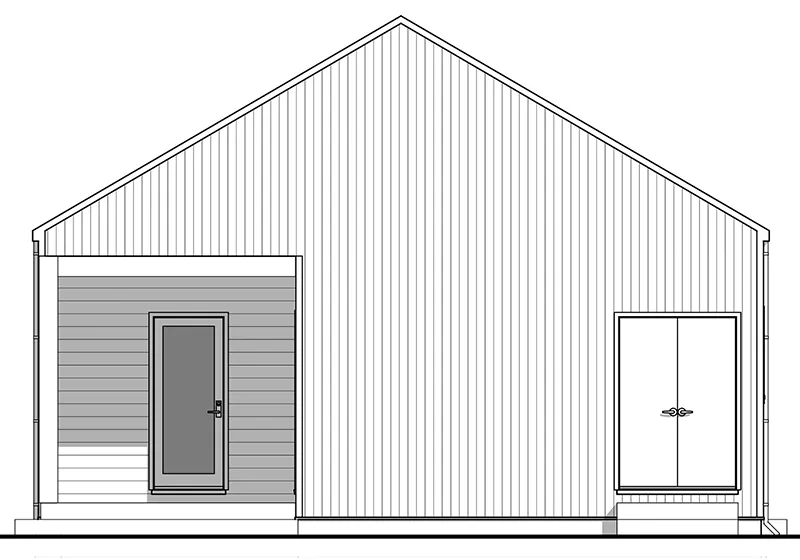 Rustic House Plan Rear Elevation - Piper Modern Cabin 180D-0014 | House Plans and More