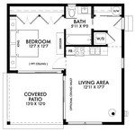 Bungalow House Plan First Floor - Lopez Modern Cabin 180D-0015 | House Plans and More