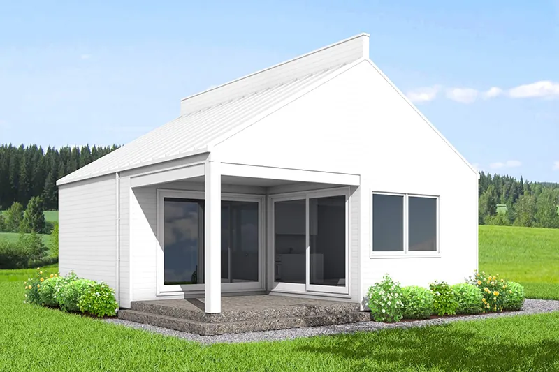 Bungalow House Plan Front of Home - Lopez Modern Cabin 180D-0015 | House Plans and More