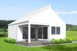 Bungalow House Plan Front of Home - Lopez Modern Cabin 180D-0015 | House Plans and More