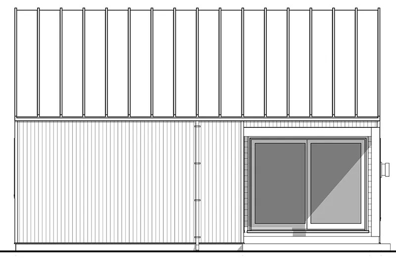 Vacation House Plan Left Elevation - Horizon Modern Home 180D-0016 | House Plans and More