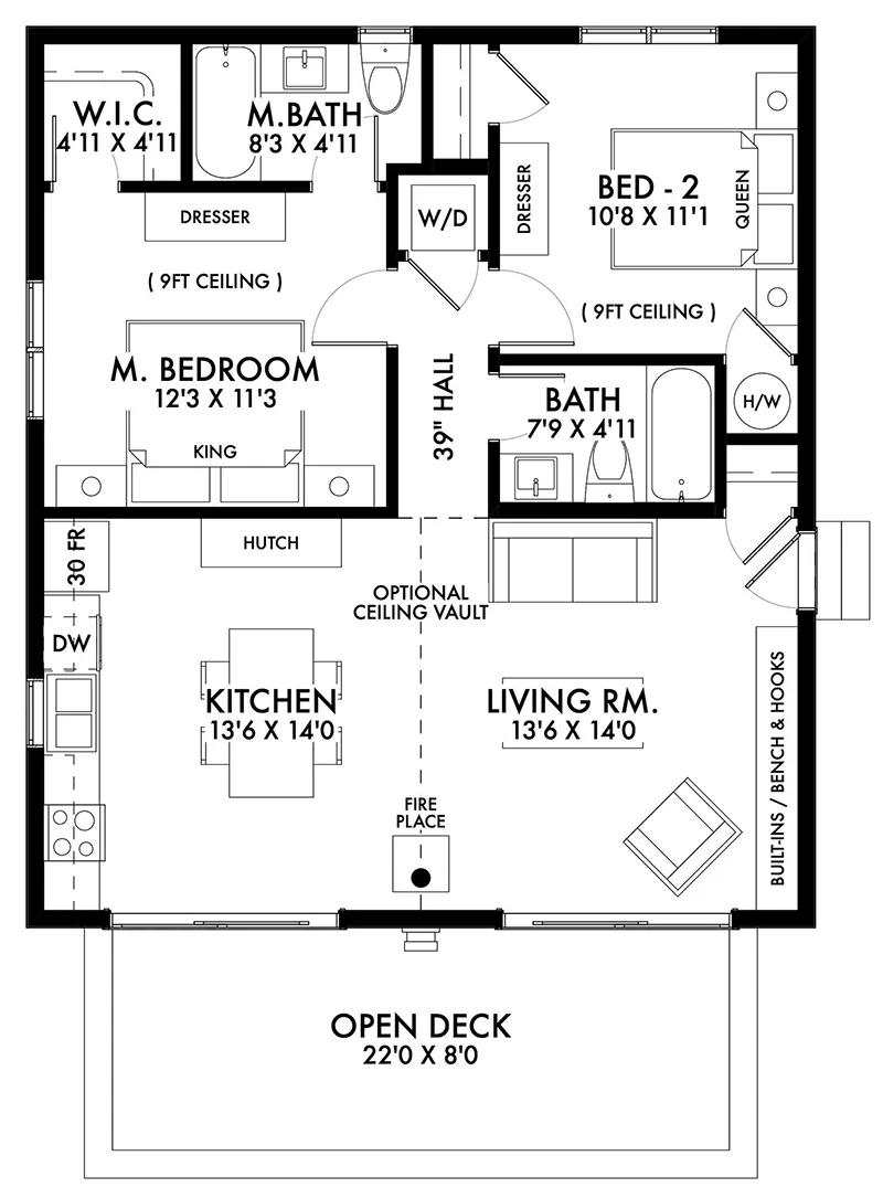 Contemporary House Plan First Floor - Dwight Modern Home 180D-0017 | House Plans and More