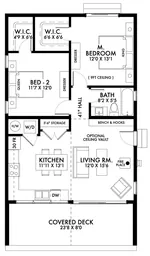 European House Plan First Floor - Big Sur Modern Cabin 180D-0018 | House Plans and More