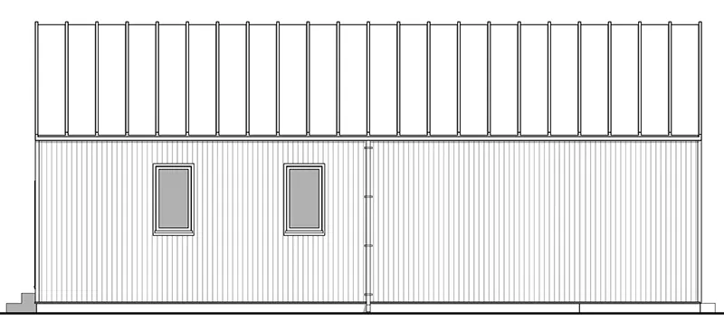 European House Plan Left Elevation - Big Sur Modern Cabin 180D-0018 | House Plans and More