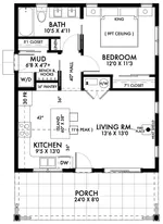 Modern Farmhouse Plan First Floor - Bay Tree Country Cottage 180D-0021 | House Plans and More