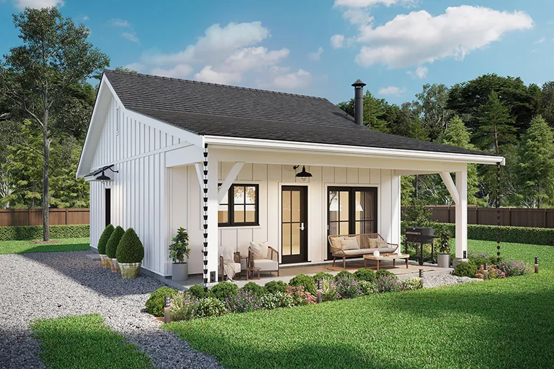 Modern Farmhouse Plan Front of Home - Bay Tree Country Cottage 180D-0021 | House Plans and More