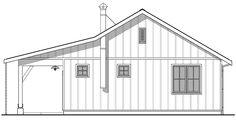 Modern Farmhouse Plan Right Elevation - Bay Tree Country Cottage 180D-0021 | House Plans and More