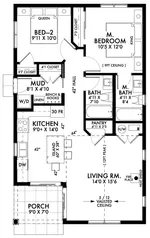 Modern Farmhouse Plan First Floor - Rigby Modern Cottage 180D-0022 | House Plans and More