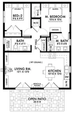 Cabin & Cottage House Plan First Floor - Point Comfort Modern Cottage 180D-0023 | House Plans and More