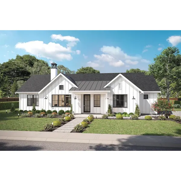 Country House Plan Front of Home - Ladybug Lane Modern Farmhouse 180D-0054 | House Plans and More