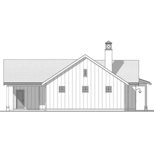 Country House Plan Left Elevation - Ladybug Lane Modern Farmhouse 180D-0054 | House Plans and More