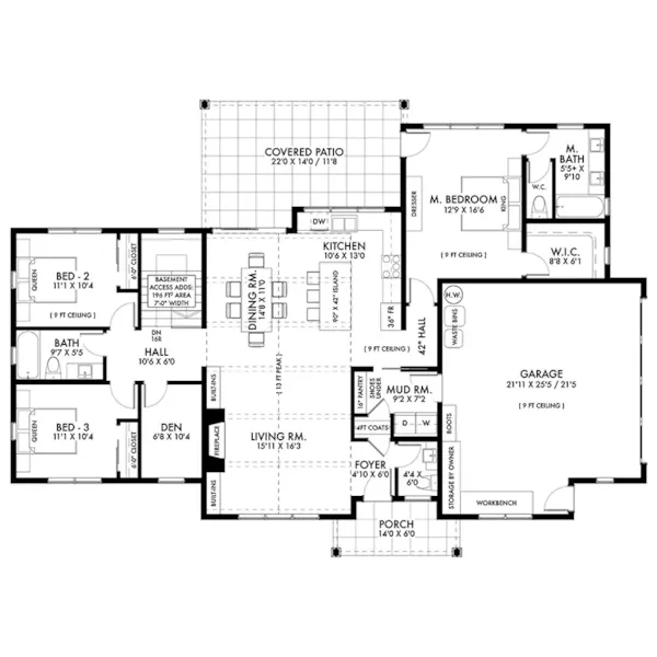 Country House Plan Optional Basement - Ladybug Lane Modern Farmhouse 180D-0054 | House Plans and More