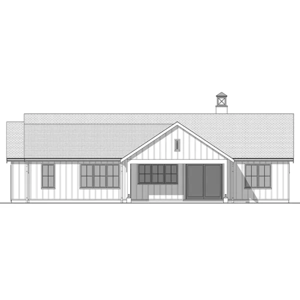 Country House Plan Rear Elevation - Ladybug Lane Modern Farmhouse 180D-0054 | House Plans and More