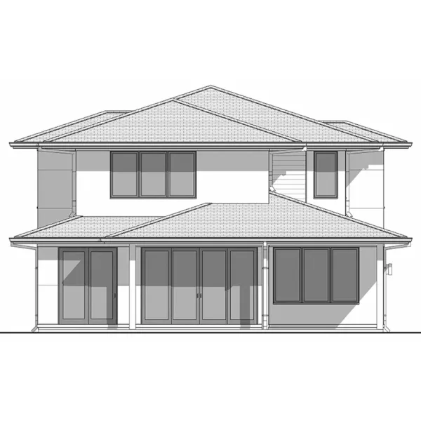 Modern House Plan Rear Elevation - Boylan Modern Home 180D-0063 | House Plans and More