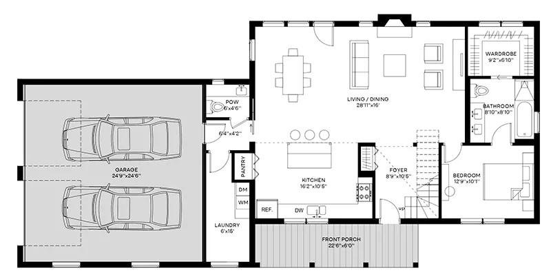 First Floor - 181D-0003 | House Plans and More