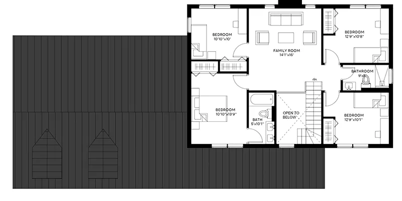 Second Floor - 181D-0003 | House Plans and More