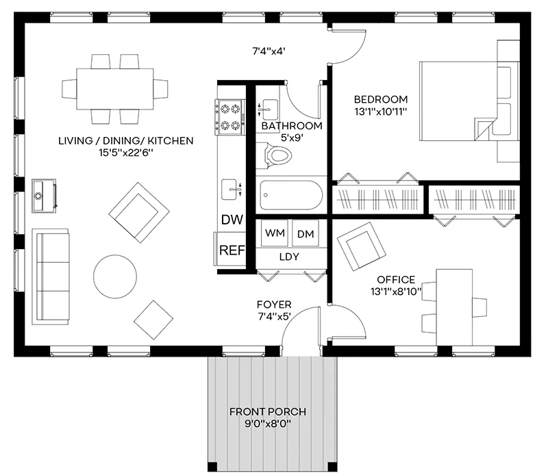 Modern House Plan First Floor - 181D-0002 | House Plans and More