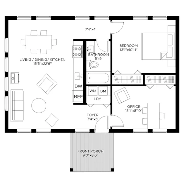 Ranch House Plan First Floor - 181D-0002 | House Plans and More