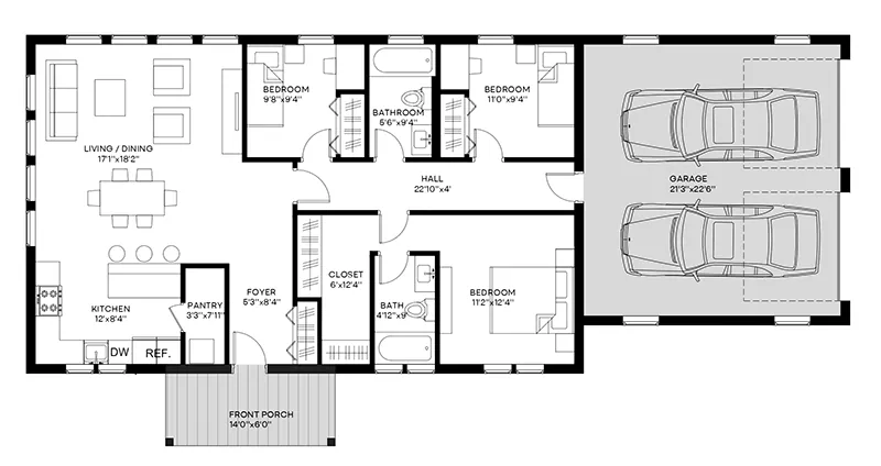 Country House Plan First Floor - 181D-0006 | House Plans and More