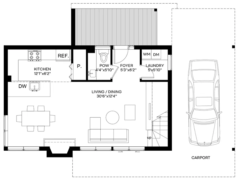 Mountain House Plan First Floor - 181D-0007 | House Plans and More