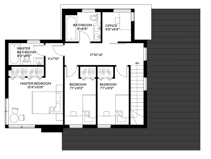 Mountain House Plan Second Floor - 181D-0007 | House Plans and More