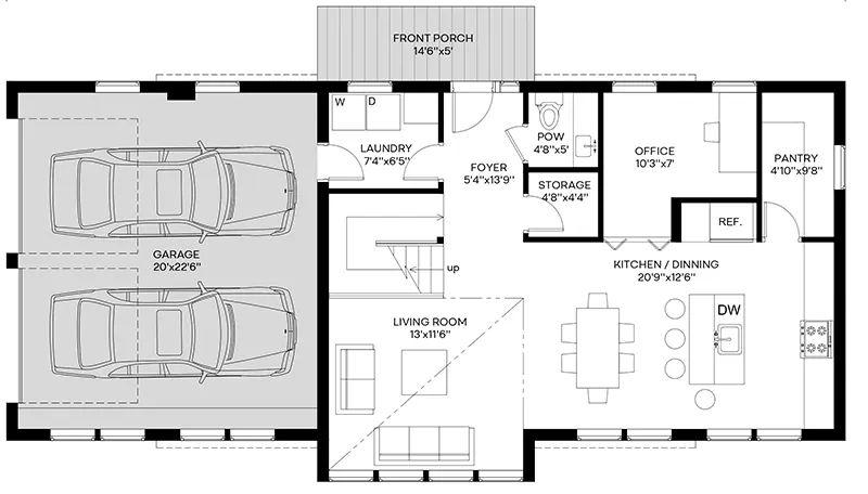 Vacation House Plan First Floor - 181D-0008 | House Plans and More