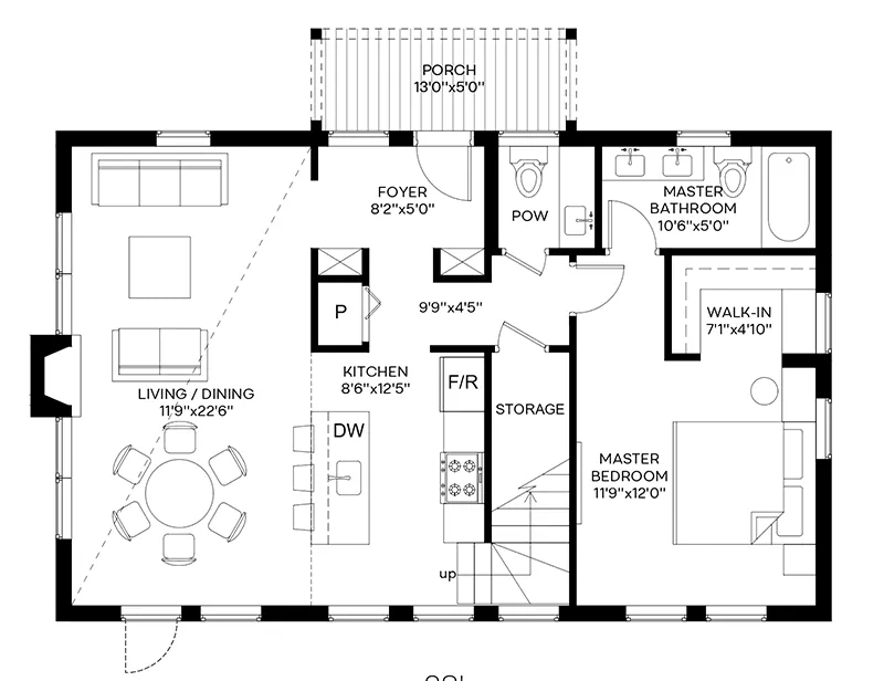 Waterfront House Plan First Floor - 181D-0010 | House Plans and More