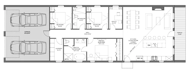 Lake House Plan First Floor - 181D-0016 | House Plans and More