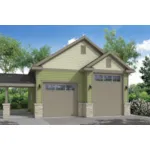 Building Plans Front of House 184D-6015