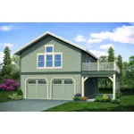 Building Plans Front of House 184D-7518